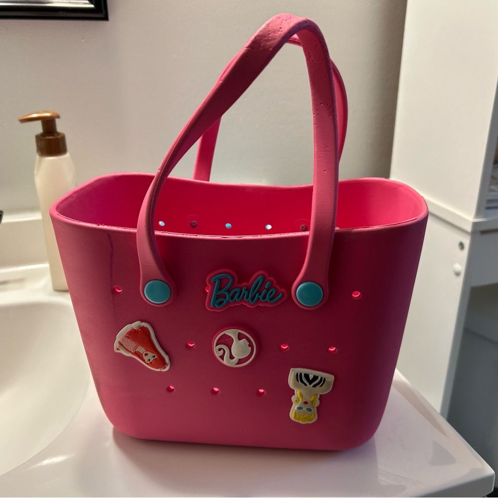 Barbie Hot Pink Tote with Fun Accents